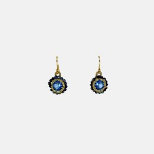 Caged Blue Zircon Earrings