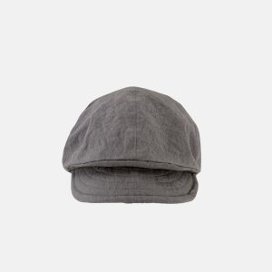 QUIHNO Linen and Nylon Sun and Rain Flat Cap