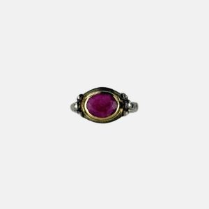Pink Tourmaline Studded Ring