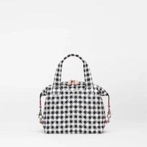 Small Sutton Deluxe in Black and White Gingham