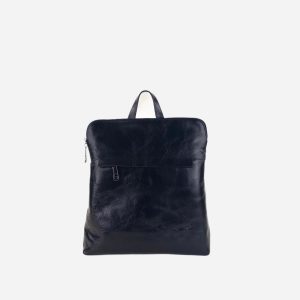 Square Leather Backpack