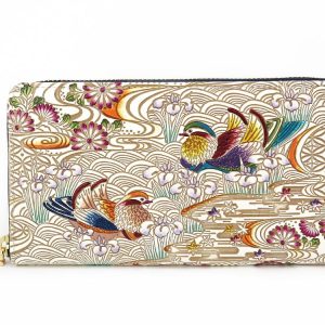 Mandarin Ducks Zippered Long Wallet