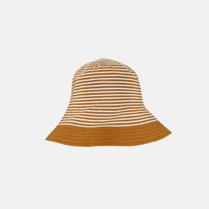 Striped Cotton Bucket Hat
