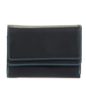 Double Flap Wallet in Black Pace