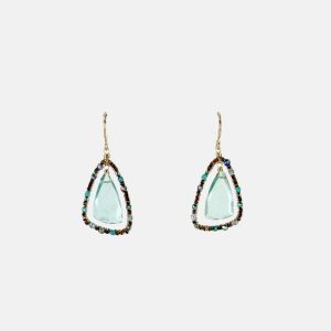 Abalone Mix Beaded Drop Earrings