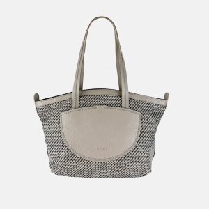 PLINIO Zippered Tote with Outer Leather Pocket