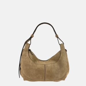 Marrone Cookie Suede Hobo and Crossbody