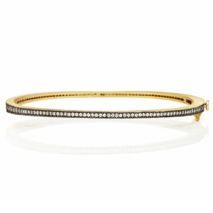 Classic Thin Pave Hinged Bangle