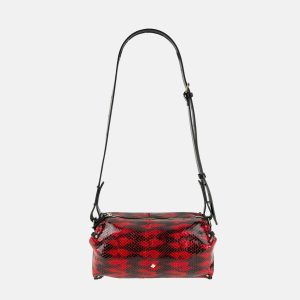 Le Sohna Serpent Shoulder Bag in Red