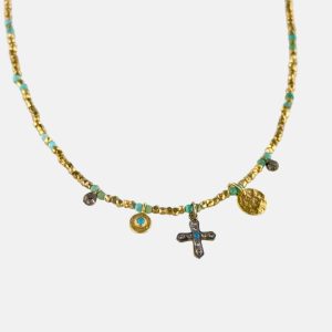 Turquoise Cross Necklace
