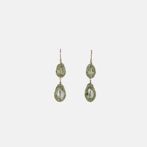 Sage Mix Double Double Almond Drop Earrings