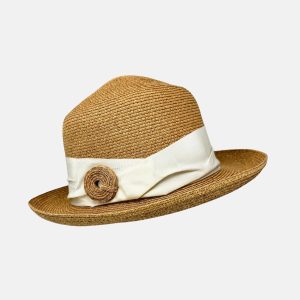 Ribbon Raffia Swirl Sun Hat