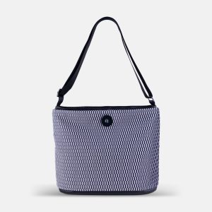 Pocket Shoulder Deep W in White Black Mesh