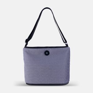 Pocket Shoulder Deep W in White Black Mesh
