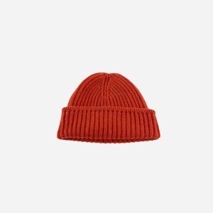 Wide Ribbed Cashmere Beanie
