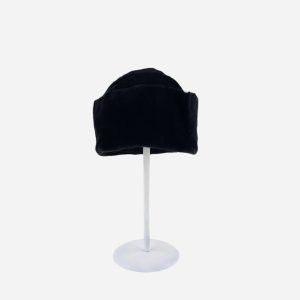 Black Shearling Hat