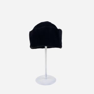 Black Shearling Hat