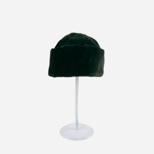 Forest Green Shearling Hat