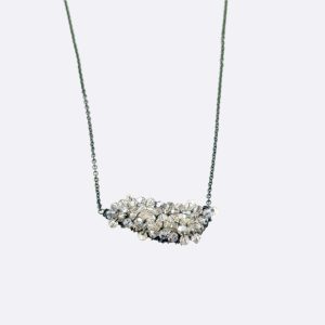 Crystal Rhombus in Rhodium Necklace