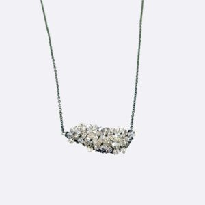 Crystal Rhombus in Rhodium Necklace