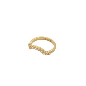 LORELEI Strass Ring in White Crystal