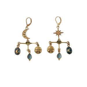 LUNA Mobile Asymmetrical Drop Earrings