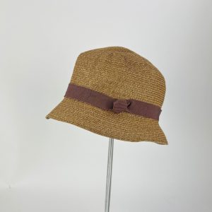 VLD NODO Paper Bucket Cloche with Purple Ribbon