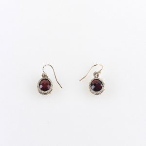 Caged Garnet Earrings
