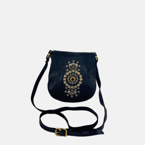 Campomaggi GIADA Small Studded Flap Crossbody in Black