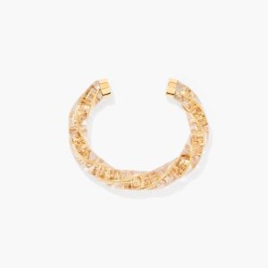 Diana Bangle Bracelet Gold Feuilles