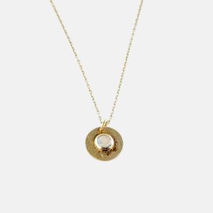 Gold Moonstone Pendant