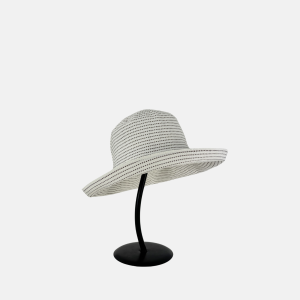 Grevi Embroidered Dot Foldable Wide Brim Hat