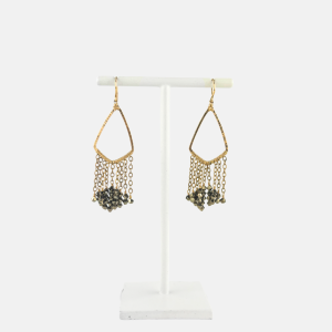Pyrite Chain Earrings