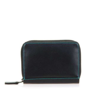 Zipped Credit Card Holder Wallet in Black Pace