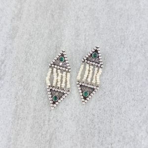 Mini Jade Rain Pearl Earrings
