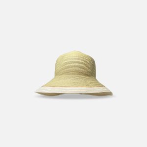 Penelope Wide Brim Floppy Hat with Contrast Trim
