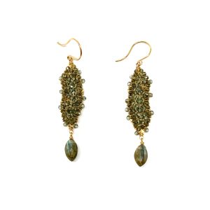 Long Labradorite Dangling Drops