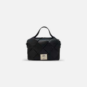 Small Woven Leather Handbag
