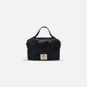 Small Woven Leather Handbag