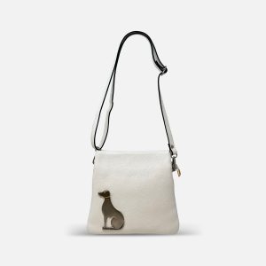 Multi Compartment Crossbody with Silver Dog