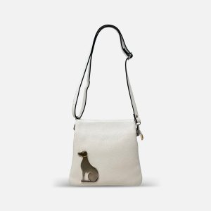 Multi Compartment Crossbody with Silver Dog