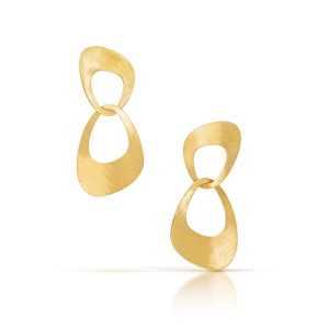 Small Gold Interlocking Petal Earrings