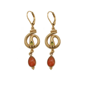 SISSI New Drop Earrings Carnelian
