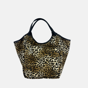 Large Silky Tote in Leopard Print
