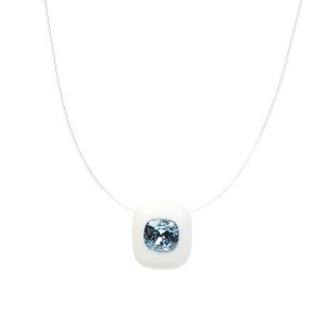 Luna Pendant Necklace Aquamarine