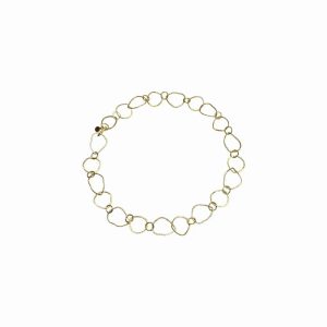 Gold Irregular Circle Necklace