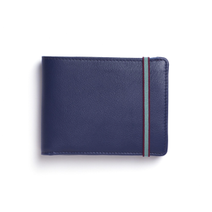 Navy Minimalist Wallet With 8 credit cards