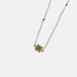 Nava Diamond and Moonstone Beaded Necklace