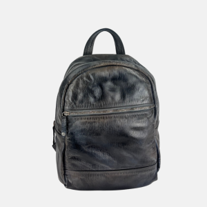 VLD Darling Scratch Leather Backpack in Black