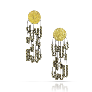 Deco Tangle Earrings Luxe Edition in Pyrite